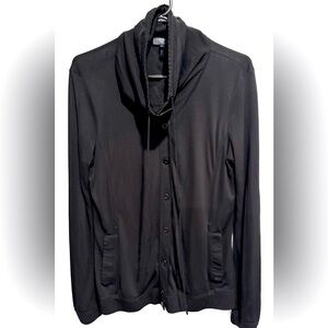 Escada Sport silky button up high neck viscose track jacket cardigan light USM